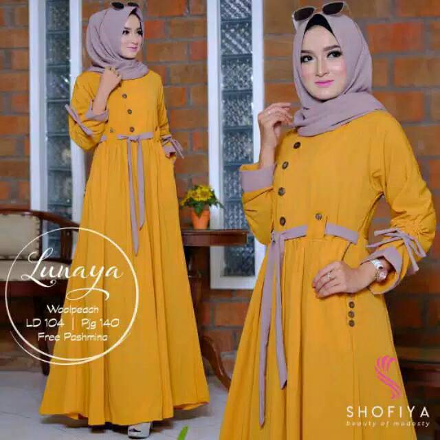 LUNA DRESS GAMIS MUSLIM SYARI