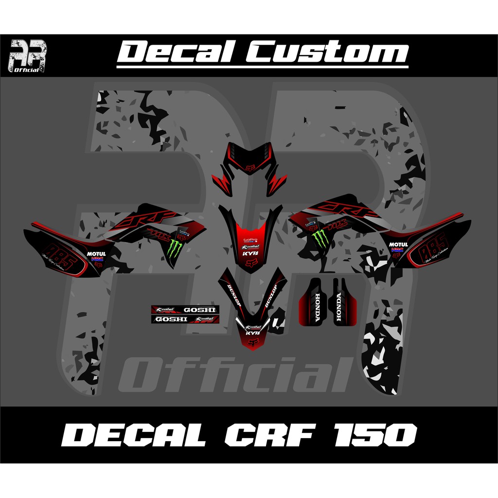 decal honda crf 150 custom bisa pakai desain sendiri