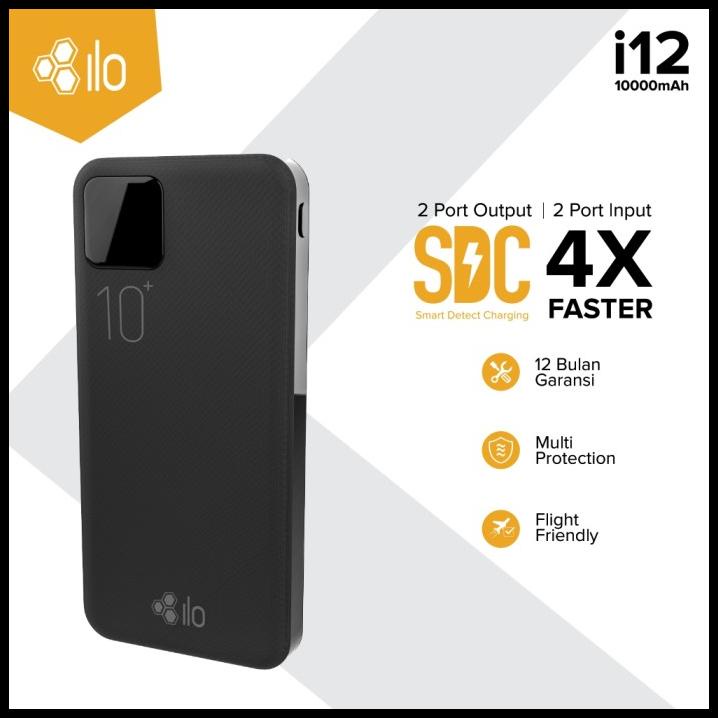 Ilo Power Bank I12 10000Mah Smart Detect Charging - Multi Protection