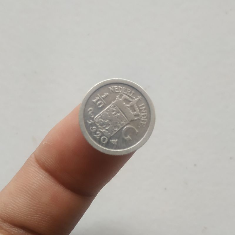 (Used/Original) Uang kuno koin 1/10 Gulden Nederland Indie koin perak jaman penjajahan belanda koin perak satu per sepuluh nederland indie