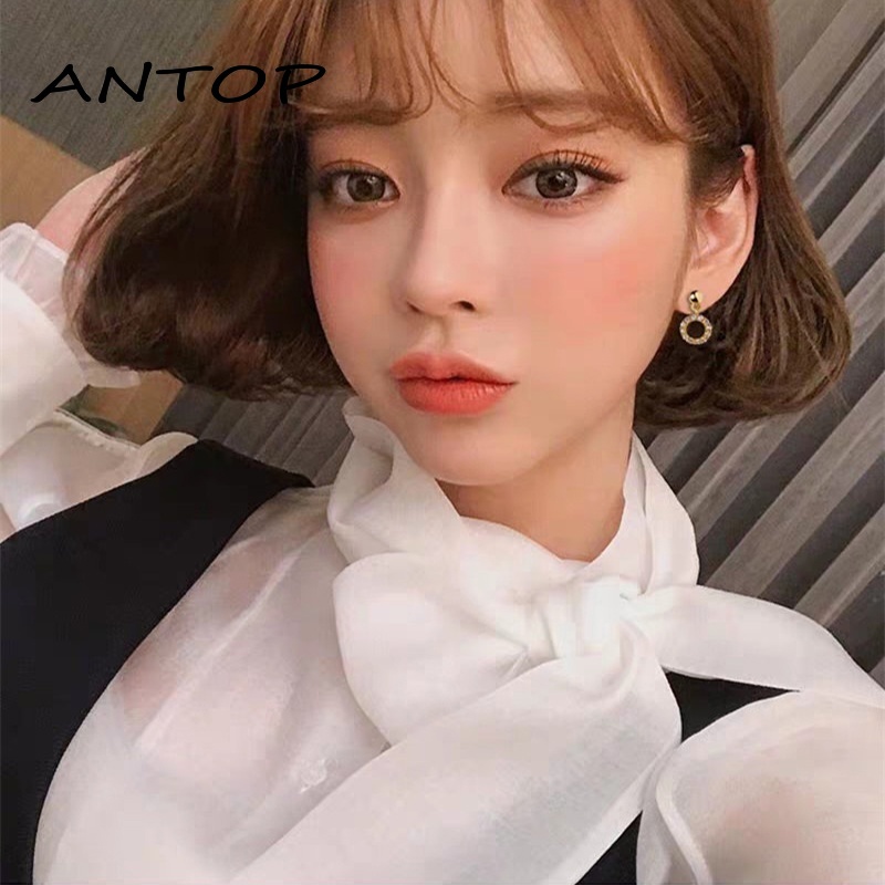 Mini Zircon Hoop Earrings Piercing Cartilage Earring Stud Wanita Perhiasan Fashion Aksesoris ANTOP