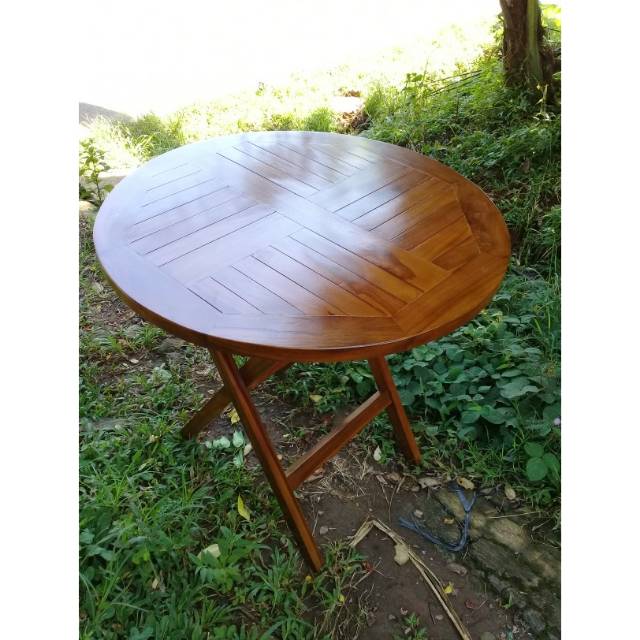 Meja Makan Lipat Kayu Jati Meubel Jepara
