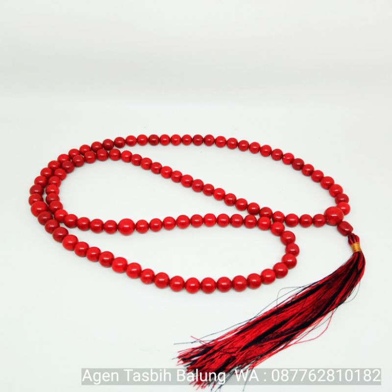 TASBIH BATU MARJAN CORAL MERAH ASLI KUALITAS SUPER ORIGINAL!!!