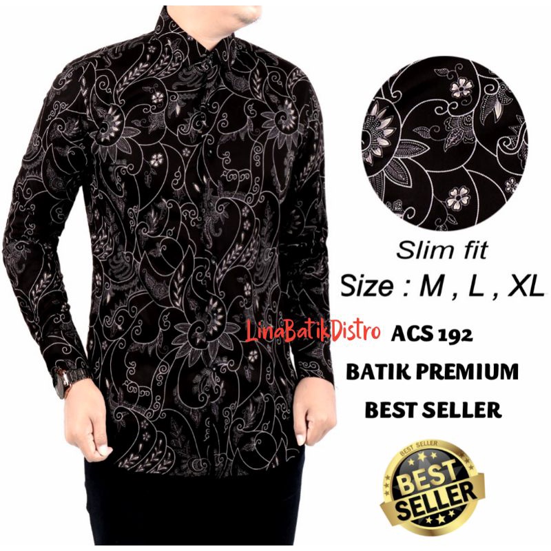 KEMEJA BATIK PRIA SLIM FIT BEST SELLER PREMIUM