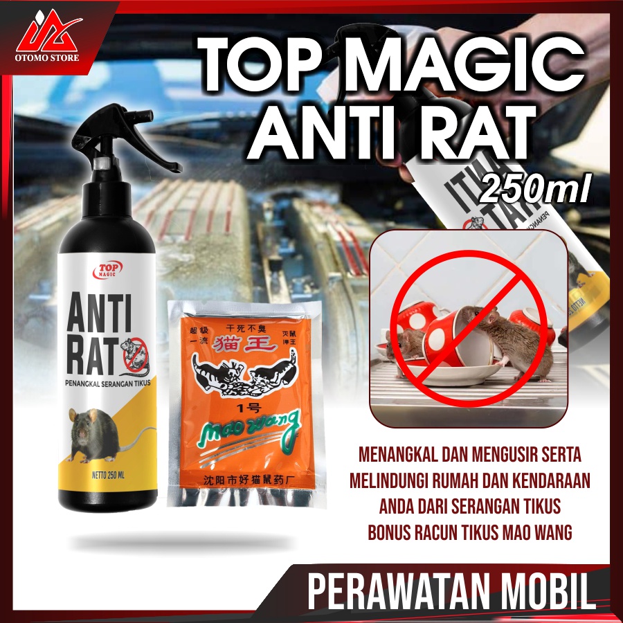 Pengusir Tikus Alat Pembasmi Pengusir Tikus Rumah di Mobil Anti Tikus Untuk Mobil Rat Repellent Ampuh Anti Tikus Mobil Top Anti Rat 250ml