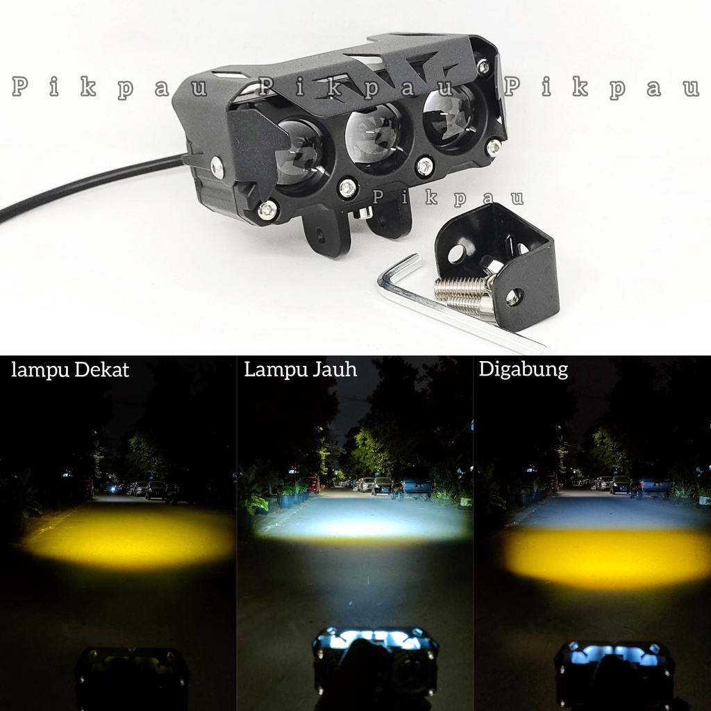 Lampu Tembak Laser Transformer SQL 3 Mata D2 D3 ada Kipas Pendingin