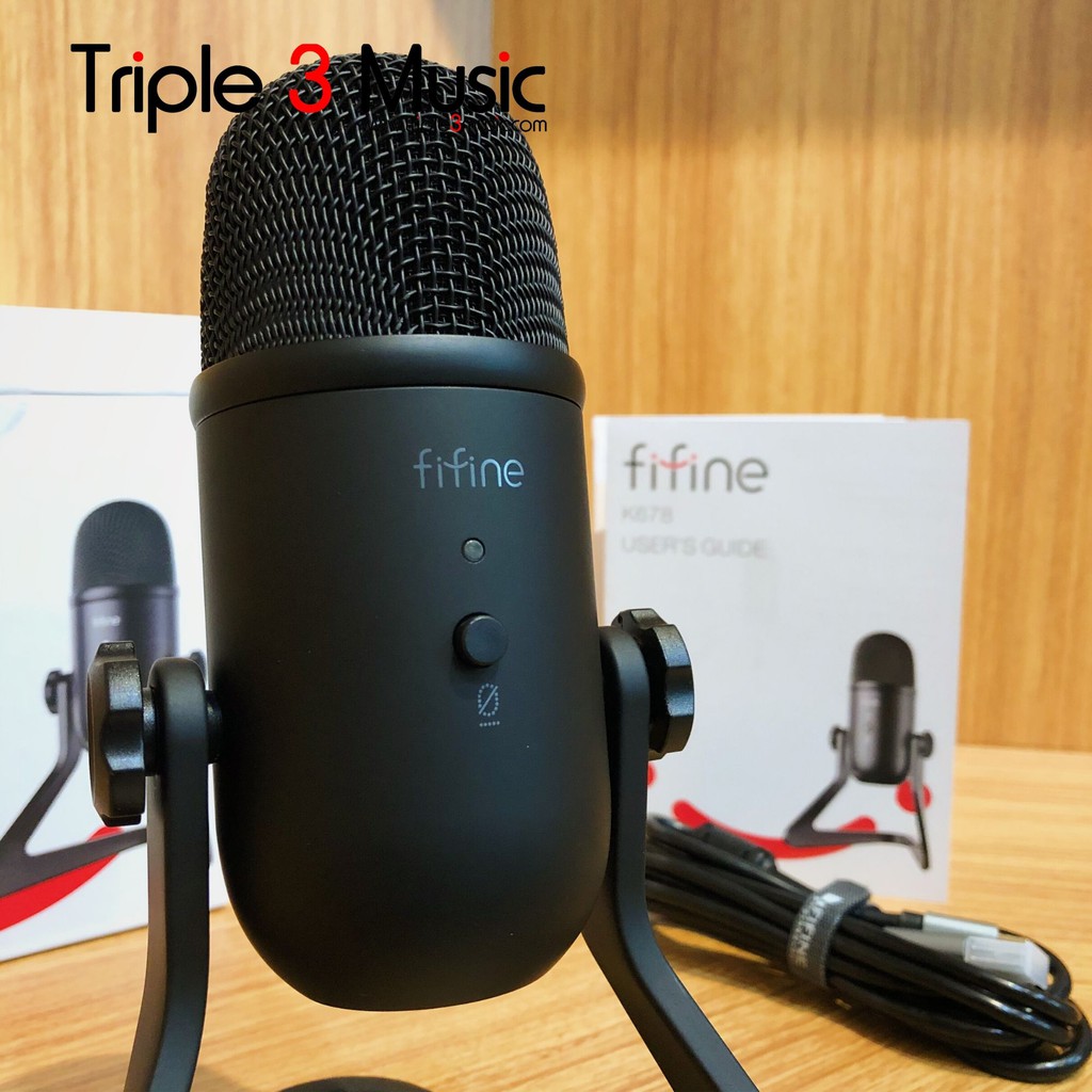 Fifine K678 Mic Condenser USB Mic PS4 Gamers Mic Youtuber triple3music