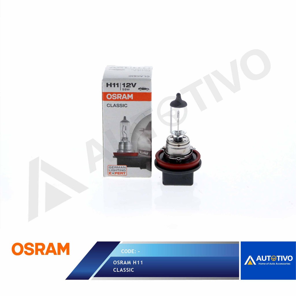Lampu Mobil Bohlam H11 12 Volt 55 Watt Classic Made In Germany OSRAM