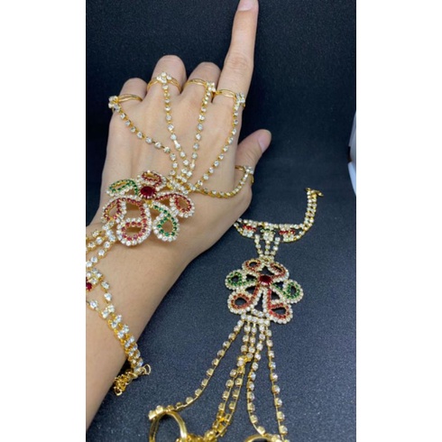 Gelang Sambung Cincin/ Gelang Cincin India/Gelang Pengantin Murah / Fashion India