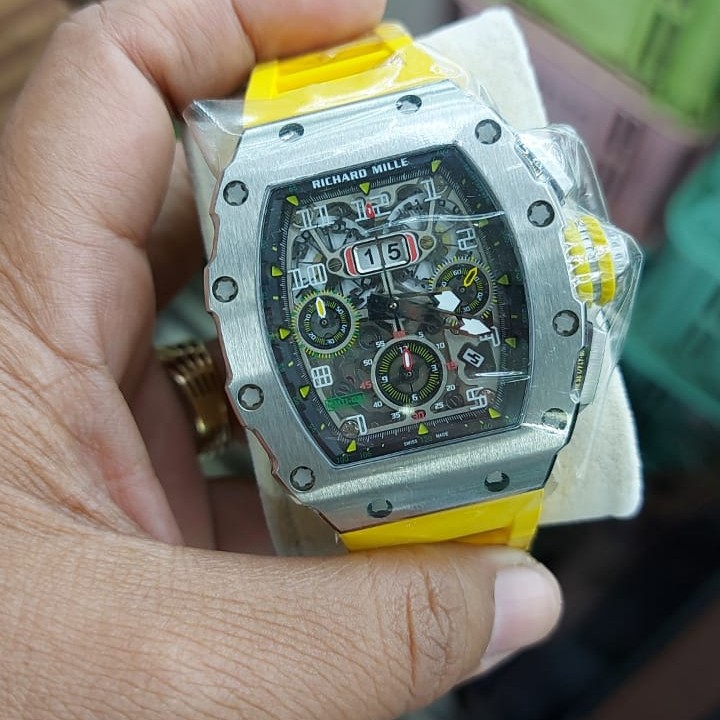 Cash Back RM 011 03 Swiss Clone 1:1 Best Edition Yellow Garansi 1th