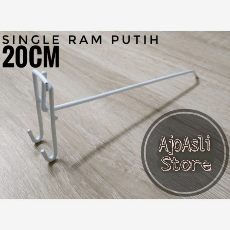 Gantungan Accessoris Aksesoris Kawat 20cm / Cantolan Kawat / Hook Ram putih