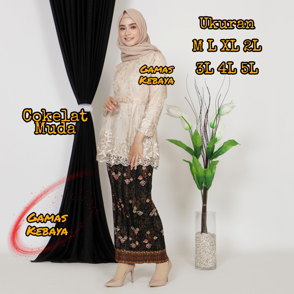 SETELAN KEBAYA CANTIKA SEMI TUNIK TILE MUTIARA/KEBAYA MODERN/KEBAYA BRUKAT/KEBAYA JUMB0/WISUDA/COD