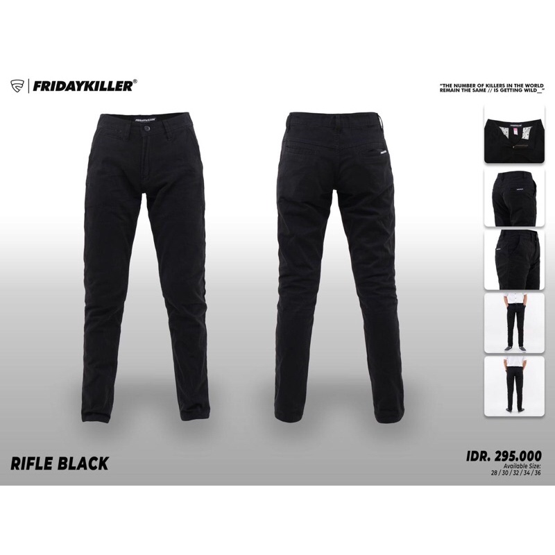 Celana Panjang Chino FRIDAY KILLER “RIFLE BLACK”