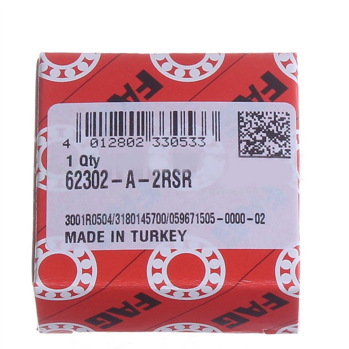BALL BEARING 62302 2RS FAG ORIGINAL 15X42X17
