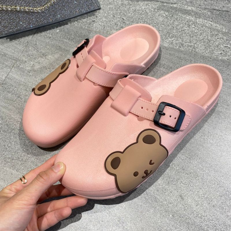 Sandal Wanita Terbaru Import Korean Style Selop Bear Lucu Cute