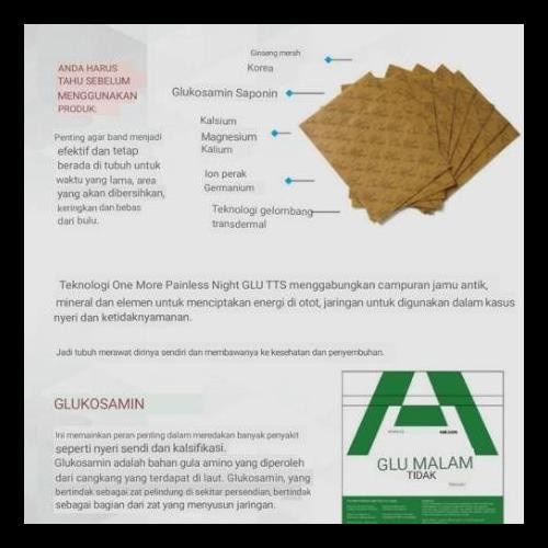 Koyo Ajaib Turkey Painless Night Glu One More International/Harga tertera untuk 1 Pcs.