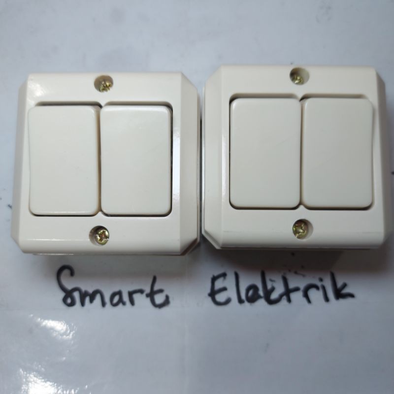 Saklar Seri OB Broco/ Saklar Double(dua) OB Broco Pemasangan Luar Asli Broco