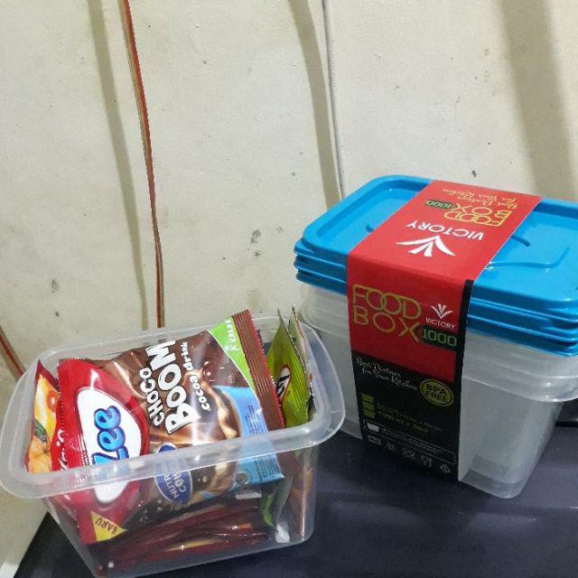 Kotak Makan Victory Food Box 1000ml Clear Beli 2 Set Lebih Hemat