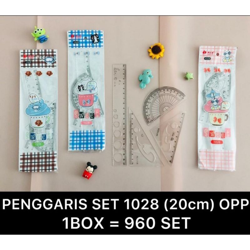 

Penggaris set 4 pcs/ Garisan 1 set