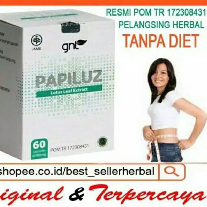 Papiluz 100% original Gnt slimming herbal 60 kapsul