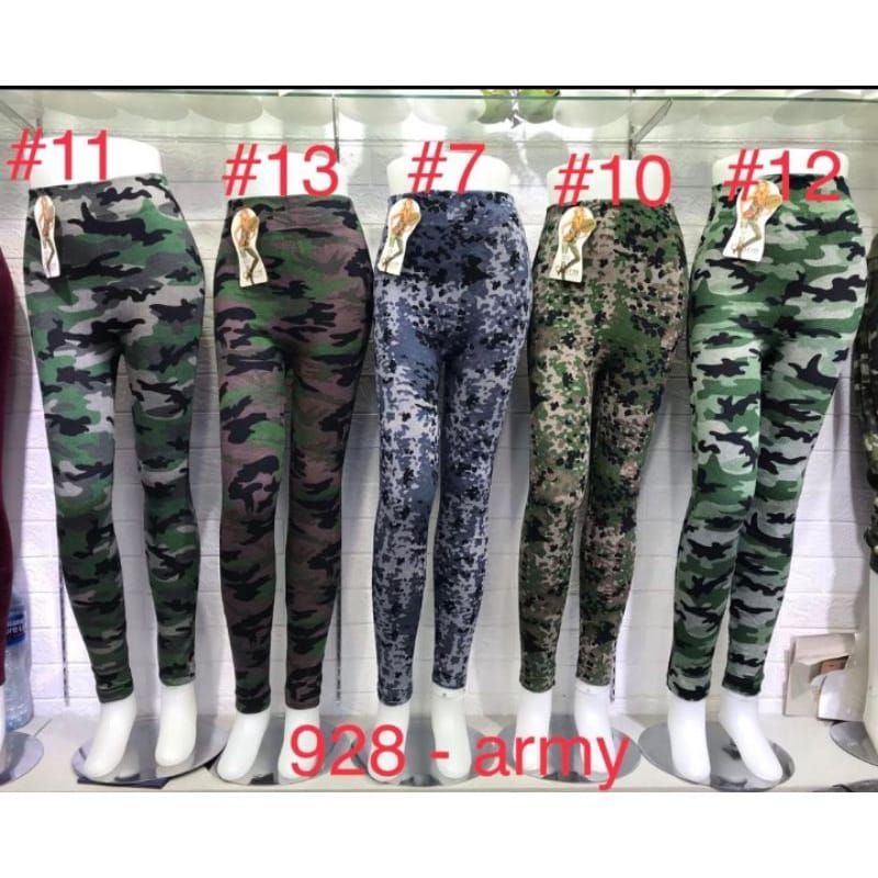 Legging wanita Loreng Army / celana legging wanita ARMY fashion