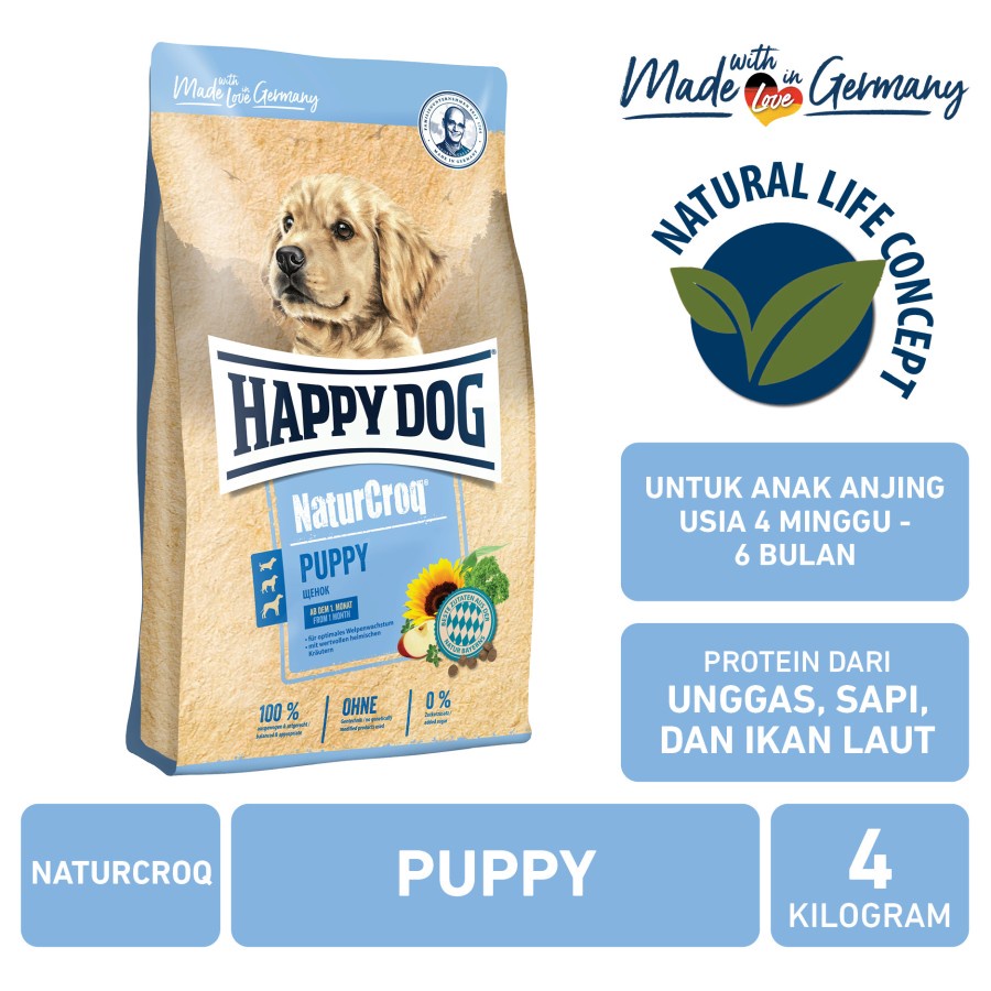 Happy Dog Makanan Anak Anjing Naturcroq Puppy 4kg