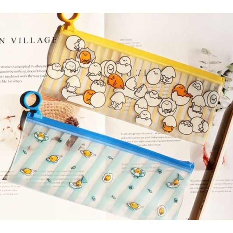 

Tempat Pensil Transparan Karakter Gudetama Pvc Pencil Case ATK Karakter Pouch Organizer LOK