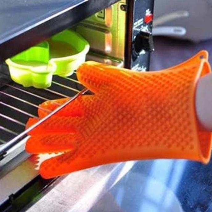 Sarung Tangan Silikon Silicone Gloves Tebel Tahan Panas Oven Baking