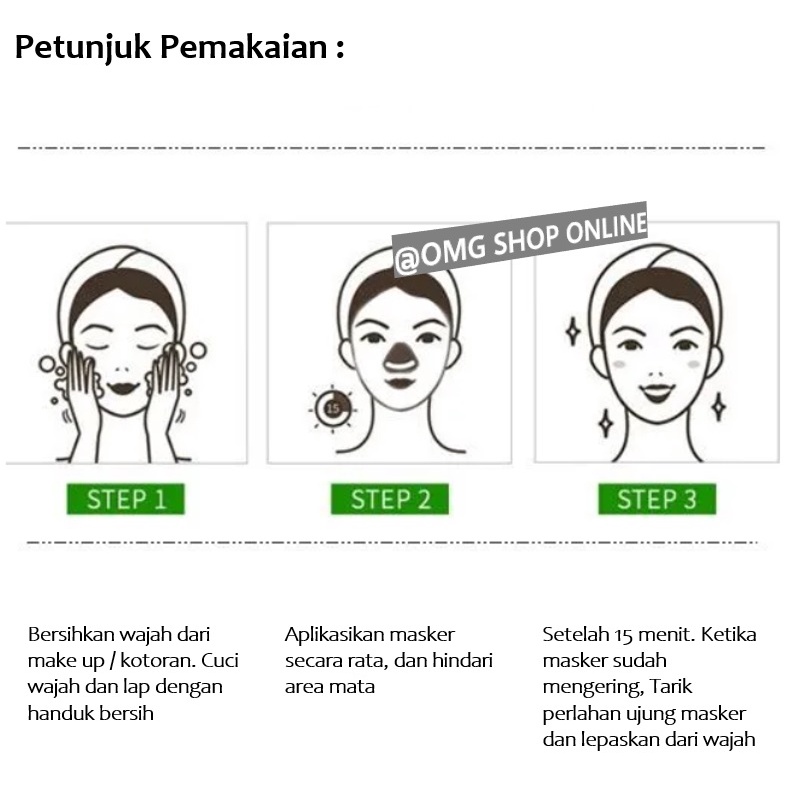 10 Pcs Senana Bamboo Charcoal Blackhead Mask / Masker Komedo Activated Carbon Black Mask / Masker Wajah Peel Off Jerawat Masker Organik Murah Penghilang Komedo Flek Hitam Ampuh / Masker Wajah Organik Masker Korea Skincare Pemutih Wajah dan Glowing Viral