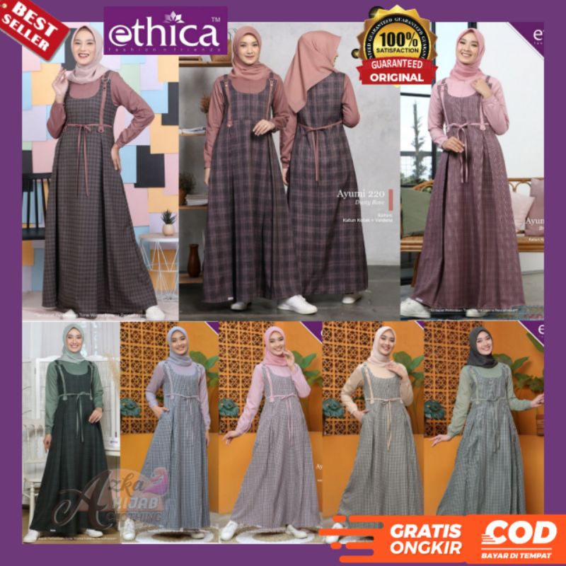 BAJU GAMIS TERBARU 2023 / GAMIS ETHICA AYUMI 220 / GAMIS SIMPLE KEKINIAN / DRESS GAMIS MODERN / GAMI