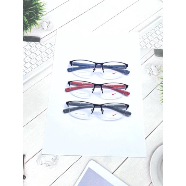 FRAME NIKE MODEL 8513, 8512 KACAMATA HALF-FRAME BAHAN SOLID GRADE ORI