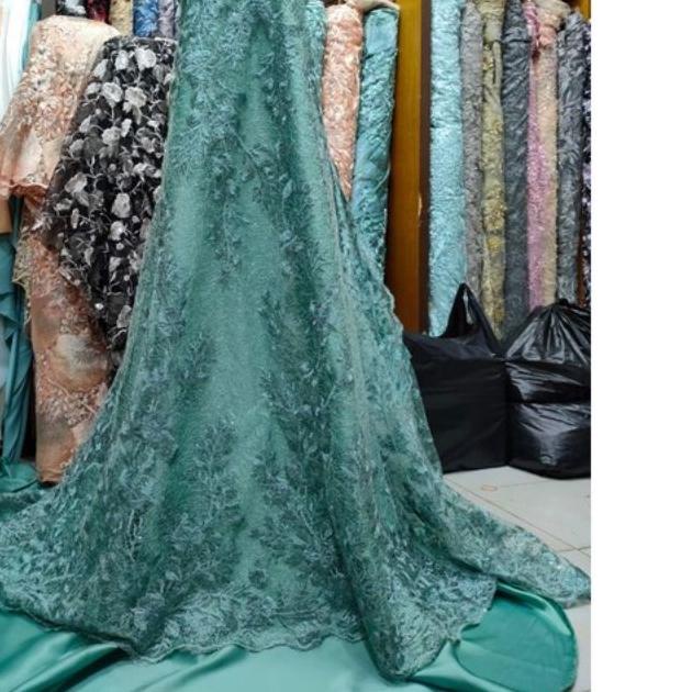 ☉ Kain Tile Spider Payet / Bahan Tile Spider Payet / Bahan Brokat Kebaya ✤