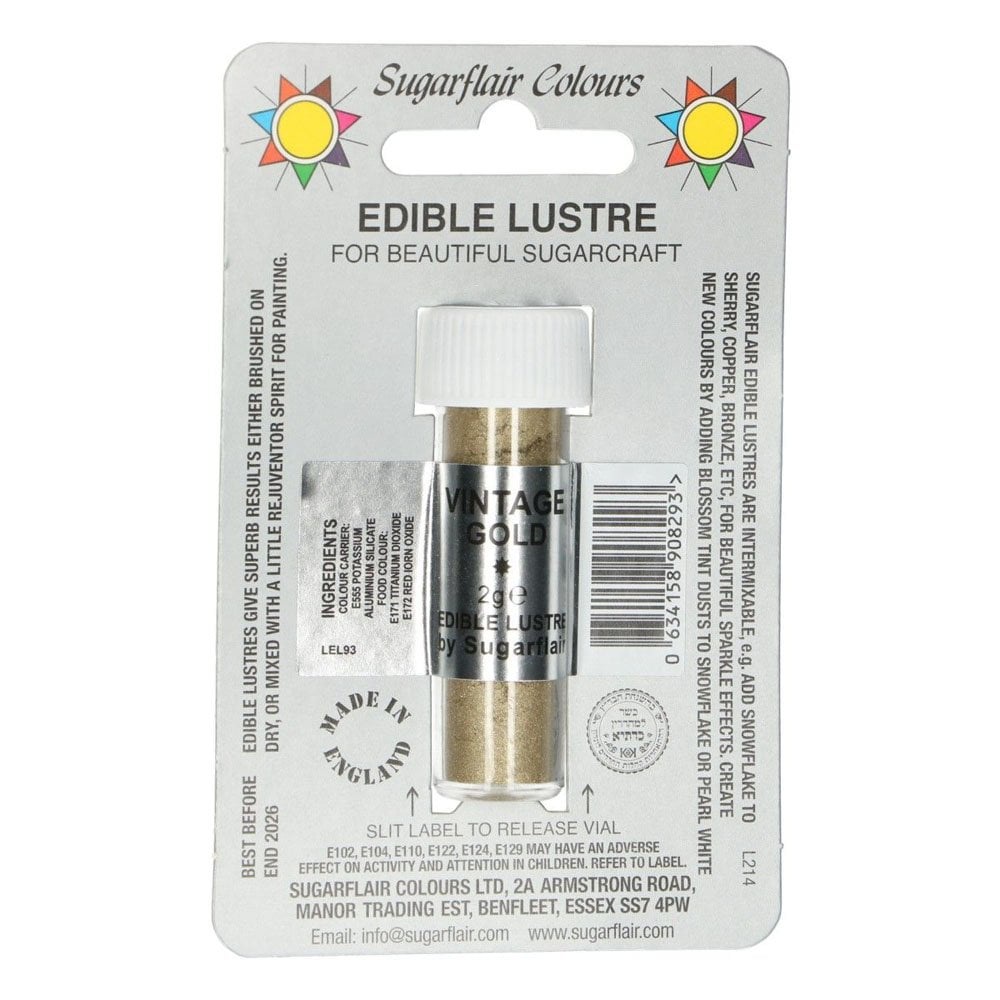 

Sugarflair Edible Lustre Dust - Vintage Gold
