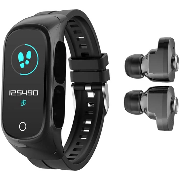 [TERMURAH] N8 Jam Tangan Olahraga Anak Anak 2 in 1 Smart Bracelet TWS Wireless Bluetooth Headset Com