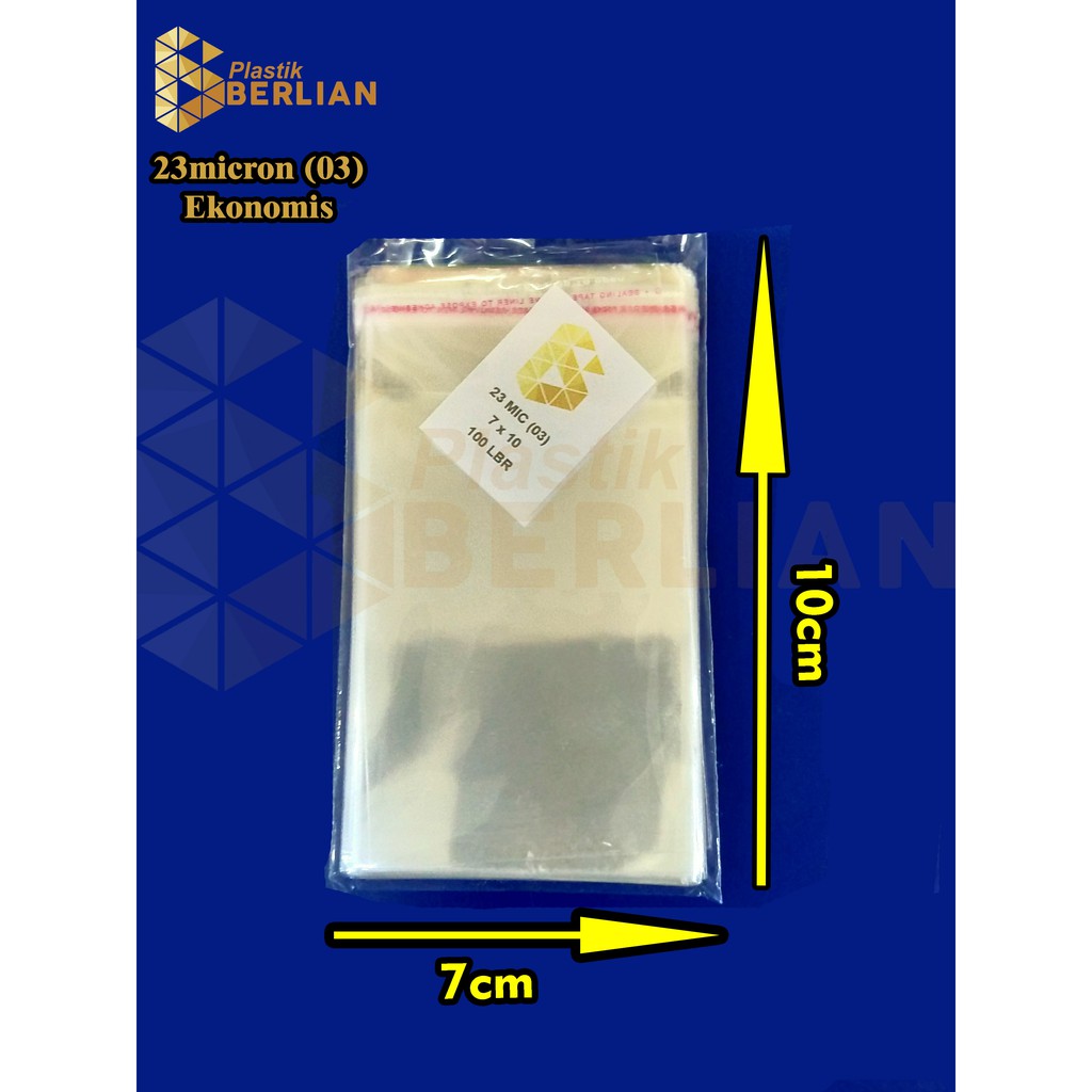 

7 x 10 cm Plastik OPP EKONOMIS 23micron (100 lbr) (lem/seal)