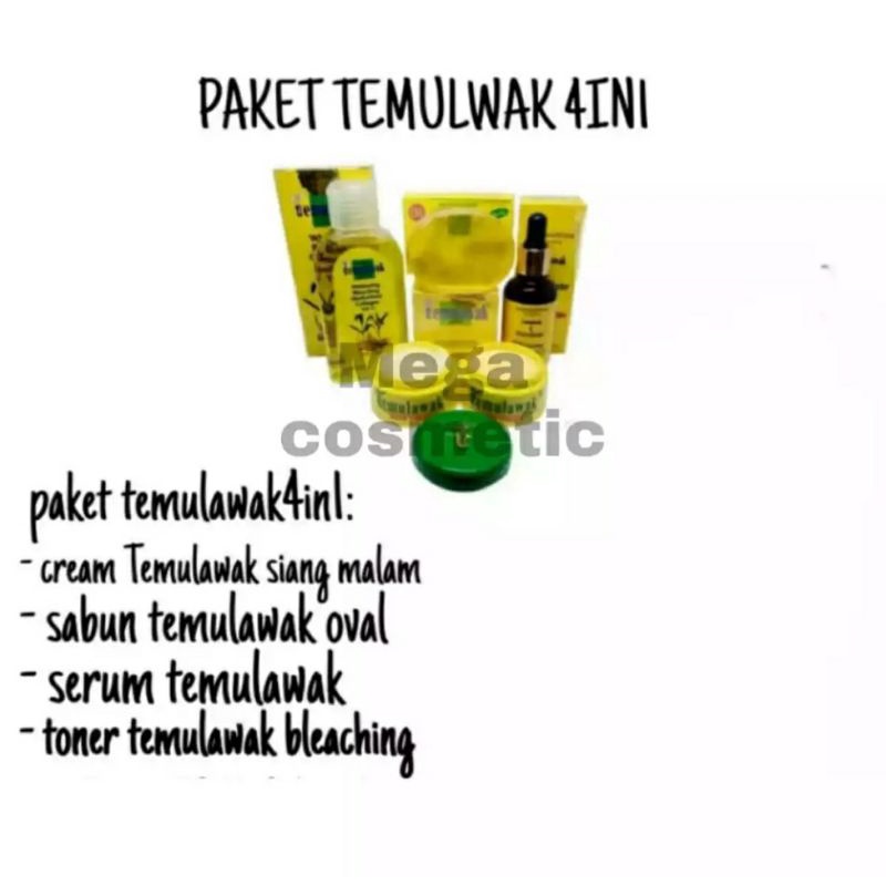 Paket Temulawak komplit 5in1 / PAKET LENGKAP  CREAM TEMULAWAK