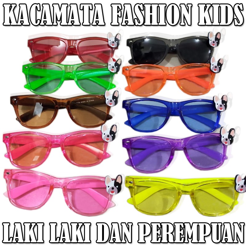 Model Baru Anak-anak Kacamata Hitam Laki dan Perempuan Imut Motif Dog Sunglasses Hiasan Anjing Kecil