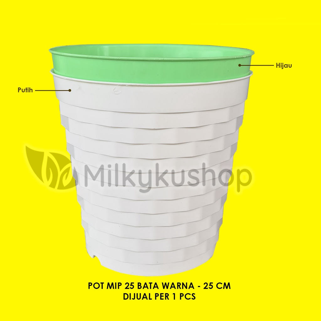 POT MIP 25 BATA WARNA 25 CM - PAKET 1 PCS - POT BUNGA TANAMAN