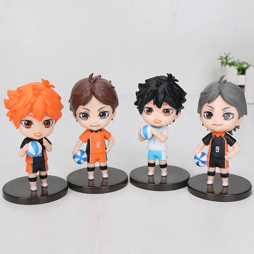 SKJK   Haikyuu Figure Hadiah 4pcs /set Anime Figure Mainan Action Figure Tobio Kageyama