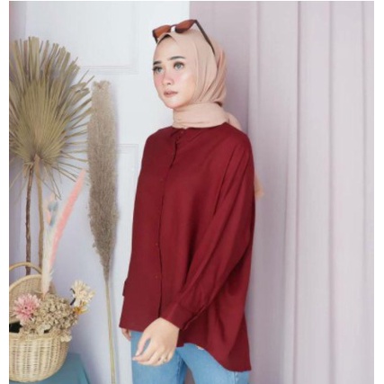 Alma Kemeja Wanita Casual Terbaru | Size S M L XL XXL | Bahan Katun Dior HQ Premium