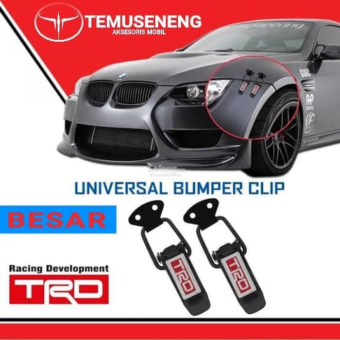 2Pcs Kancing Bemper Body Mobil Bumper Luar Pengencang Klip Besar Big