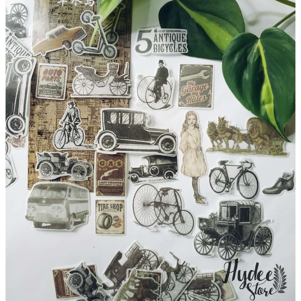 

Deco sticker vintage sticker journaling scrapbooking/ journaling kit bujo/ ST-VB-60