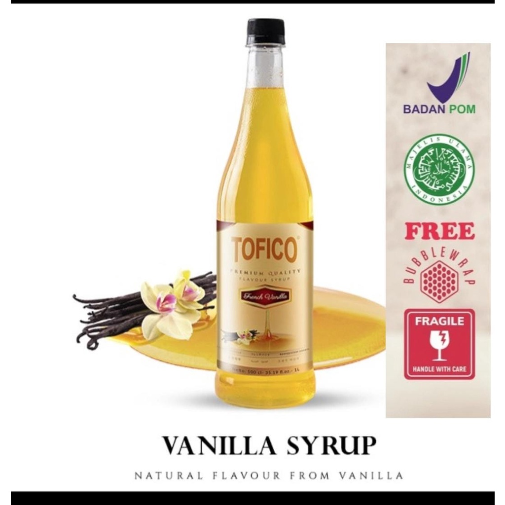 

Tofico Syrup vanilla syrup syrup Natural Flavour 1 Liter Tofico sirup vanilla