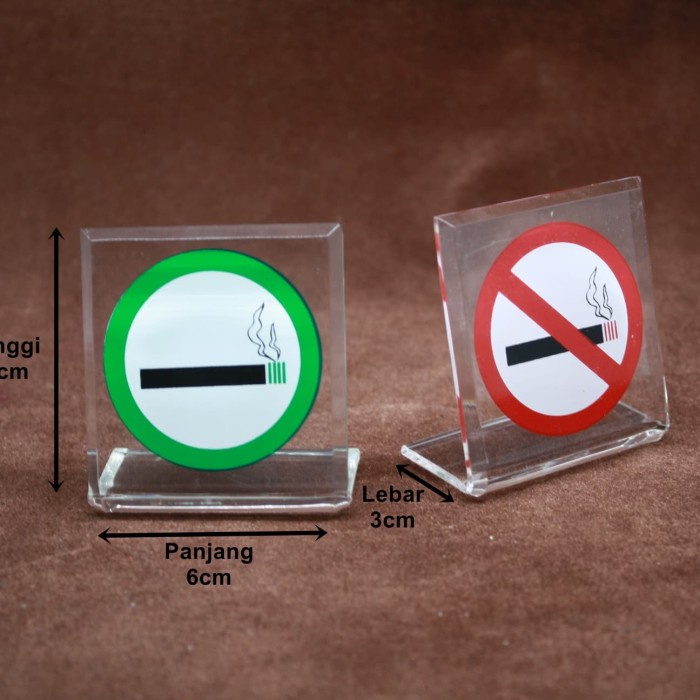 

Terlaris Acrylic Sign Smoking/No Smoking Area 6x6