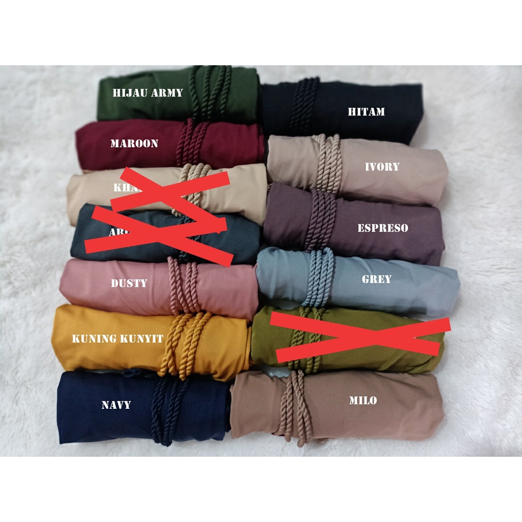 Bergo Maryam Ropel DEVINA Tali Kepang Ulir Hijab Bergo Dewasa