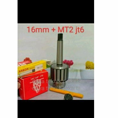 Kepala bor 16mm jt6 + as bor mt2-chuck 16mm