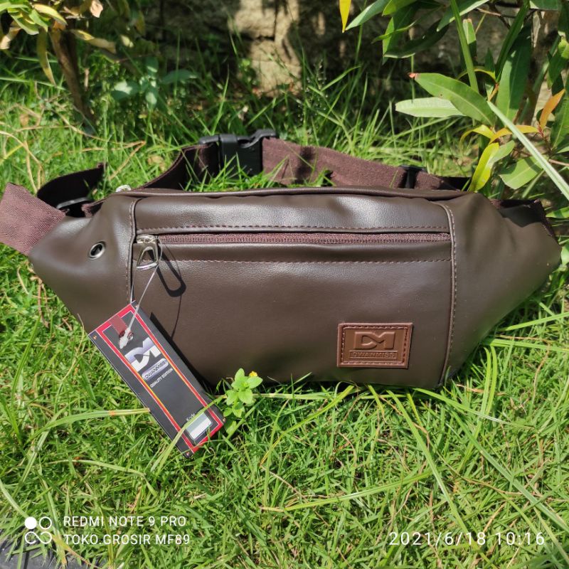 Spesial Voucher | WaistBag Pria Kulit Pu | Tas Selampang Pria Best Produk Terlaris