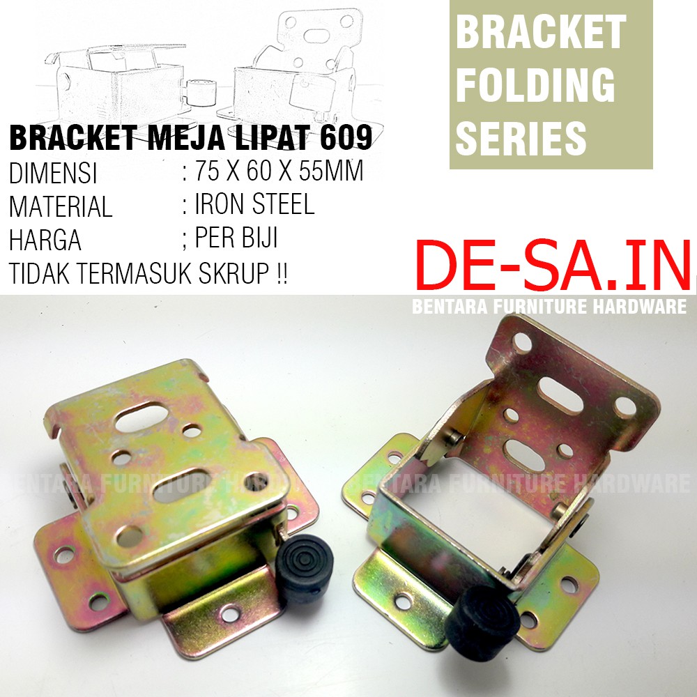 ML - 609 BRAKET KAKI MEJA LIPAT ENGSEL PENGUNCI PENCET MEJA SOFA BED - Lot Locking Hinges Table Leg Fold Bracket Hinge