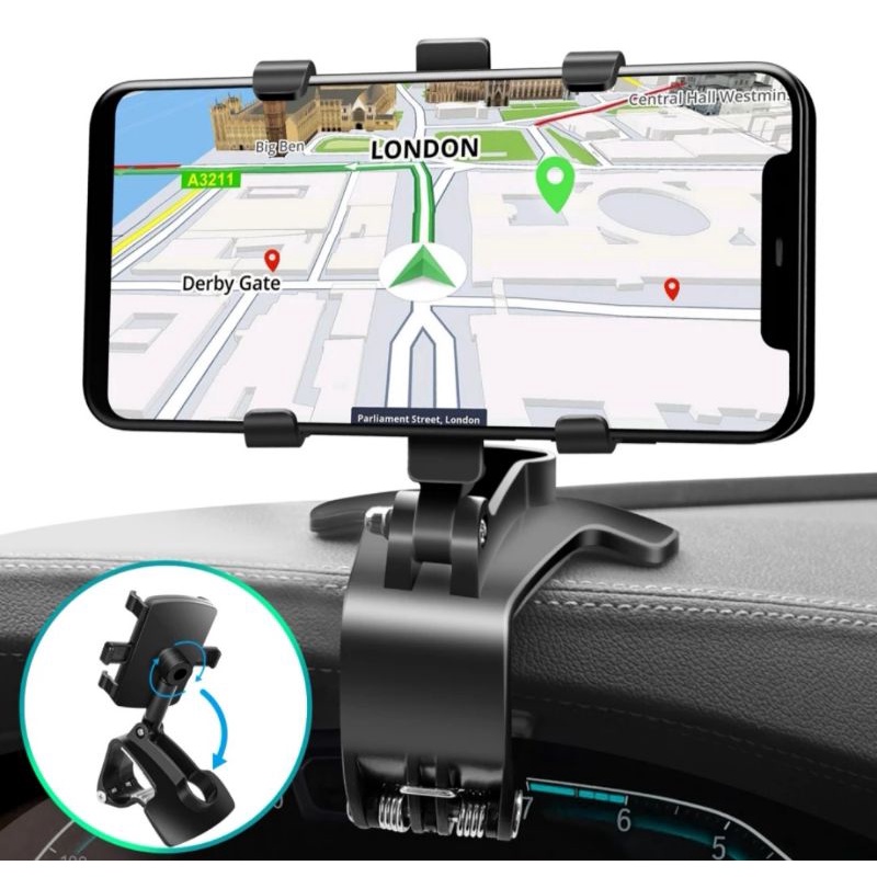 Phone Holder Mobil Dudukan Handphone Hp Car stand Dasboard Jepit Universal GPS Holding Kaca Spion Meja Standing