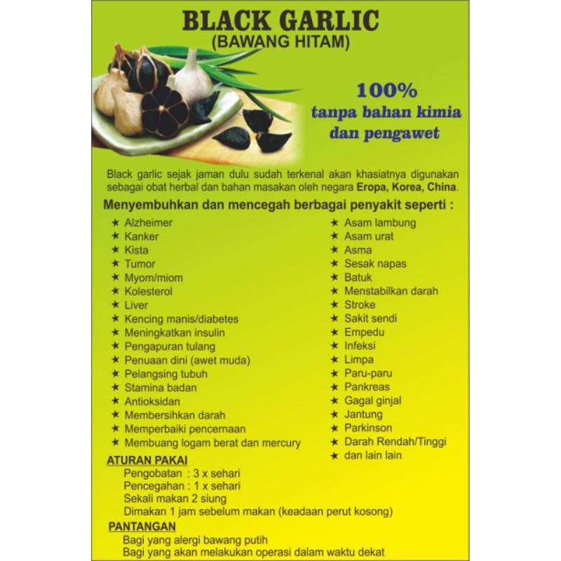 

BLACK GARLIC/BAWANG HITAM 250 GRAM